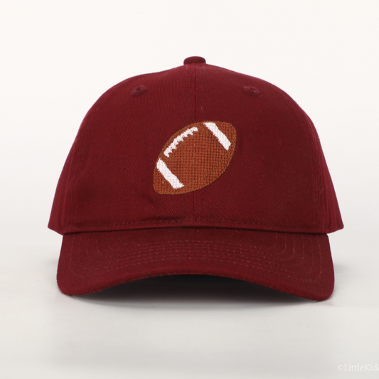 Football Hat -  Dark Red